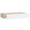 vidaXL 2 db tölgyfa és fehér fali fiókos polc 60 x 23,5 x 10 cm MDF