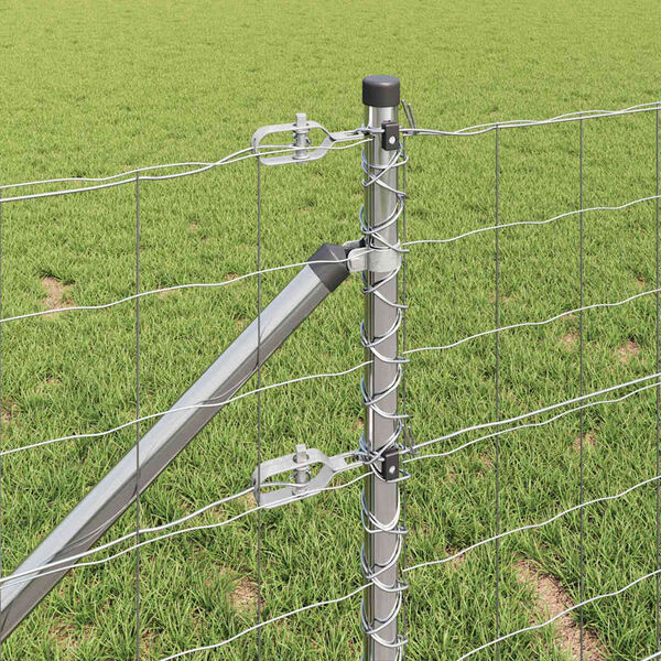 vidaXL Ker&iacute;t&eacute;s oszlopokkal Ez&uuml;st 1 x 25 m Ac&eacute;l