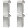 vidaXL Csiga ker&iacute;t&eacute;s 4 db 13,5 x 13,5 x 25 cm Rozsdamentes Ac&eacute;l Ez&uuml;st