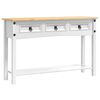 vidaXL V&eacute;gasztal fi&oacute;kkal Corona Feh&eacute;r 114 x 34,5 x 73 cm T&ouml;m&ouml;r fenyőfa