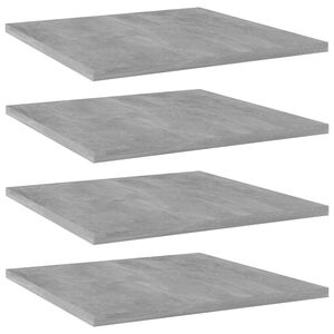 vidaXL 4 db betonsz&uuml;rke szerelt fa k&ouml;nyvespolc 40 x 40 x 1,5 cm