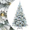 vidaXL Mű kar&aacute;csonyfa 300 LED-del &aacute;llv&aacute;nnyal Feh&eacute;r 180 cm PE &eacute;s PVC