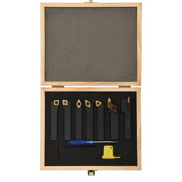 vidaXL 12 részes váltólapos esztergaszerszám készlet 12 x 12 mm 80 mm