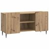 vidaXL TV szekr&eacute;ny 102 x 34,5 x 52 cm K&eacute;zműves T&ouml;lgy Szerelt Fa