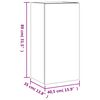 vidaXL sz&uuml;rke sonoma sz&iacute;nű fali TV-szekr&eacute;ny LED-ekkel 40,5x35x80 cm