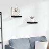 vidaXL 2 db magasfényű fekete MDF lebegő fali polc 23 x 23,5 x 3,8 cm