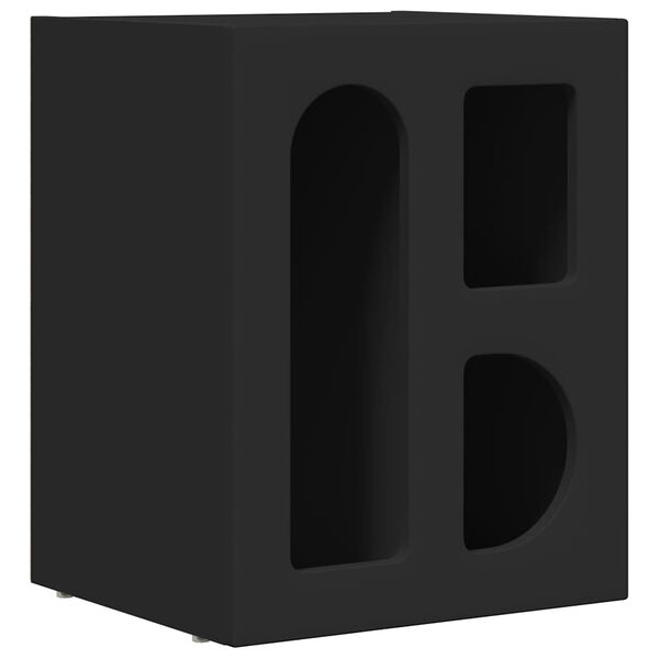 vidaXL &Eacute;jjeli asztal Fekete 40 x 35 x 50 cm Faanyag