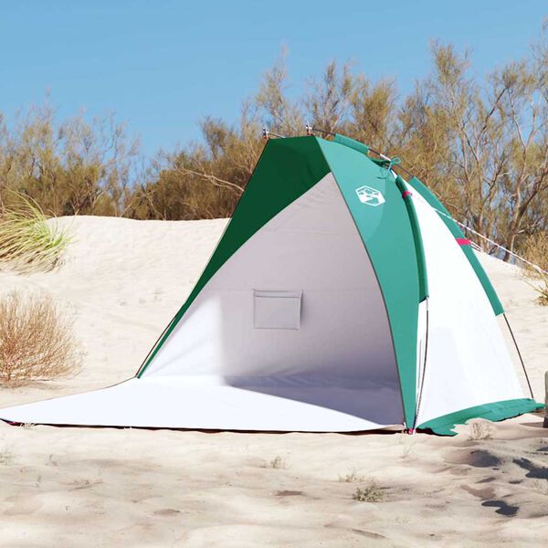 vidaXL tengerzöld 185T poliészter strandsátor 268 x 223 x 125 cm