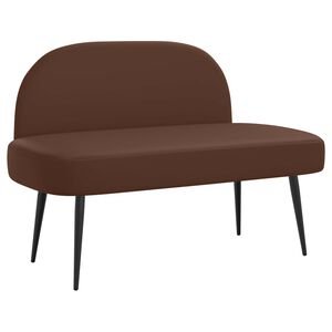 vidaXL K&aacute;rpitozott pad h&aacute;tt&aacute;ml&aacute;val Barna 110 x 60 x 76 cm Műbőr