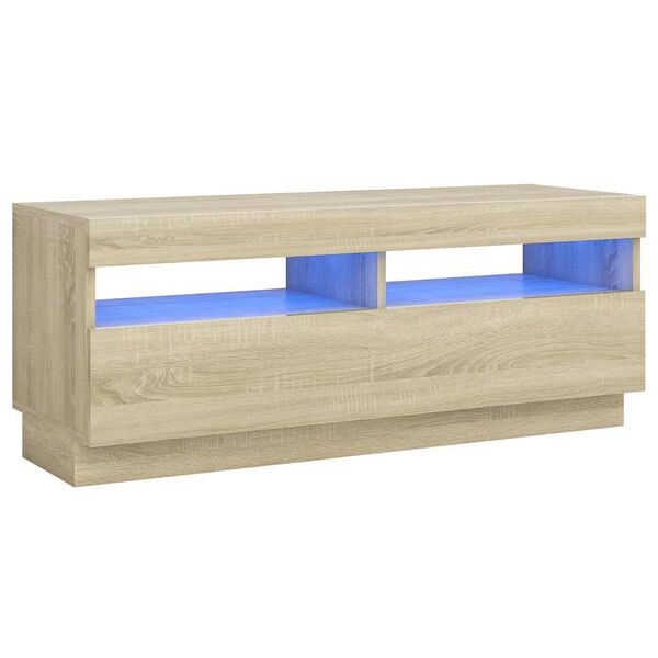 vidaXL sonoma tölgy színű TV-szekrény LED-lámpákkal 100 x 35 x 40 cm