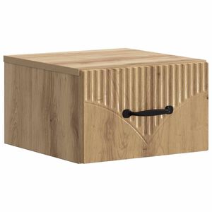 vidaXL Fali &eacute;jjeli szekr&eacute;ny K&eacute;zműves T&ouml;lgy 34,5 x 33 x 20 cm