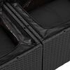 vidaXL Kerti Kanap&eacute; Szett p&aacute;rn&aacute;val t&aacute;rol&oacute;val 10 pcs Fekete Poly Rattan