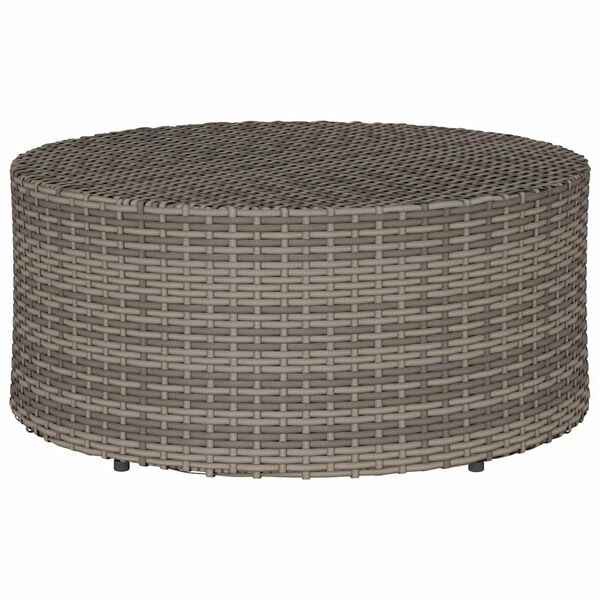 vidaXL K&uuml;lt&eacute;ri K&aacute;v&eacute;z&oacute; Asztalok Sz&uuml;rke &Oslash; 68 x 30 cm Rattan