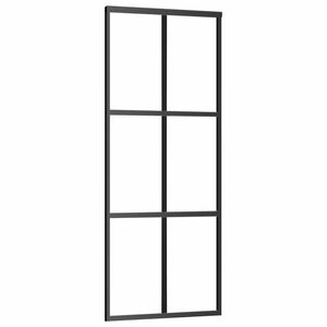 vidaXL fekete ESG &uuml;veg &eacute;s alum&iacute;nium tol&oacute;ajt&oacute; 76 x 205 cm