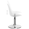 vidaXL 2 db fehér forgó műbőr étkezőszék