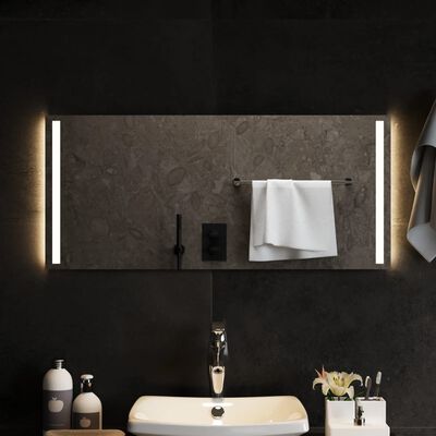 vidaXL LED-es fürdőszobatükör 90x40 cm