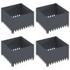 vidaXL Fűszeg&eacute;lyez&eacute;s 4 pcs 60 x 60 x 35 cm Ac&eacute;l Antracitsz&uuml;rke