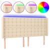 vidaXL kr&eacute;msz&iacute;nű sz&ouml;vet LED-es fejt&aacute;mla sz&aacute;rnyakkal 163x16x118/128 cm