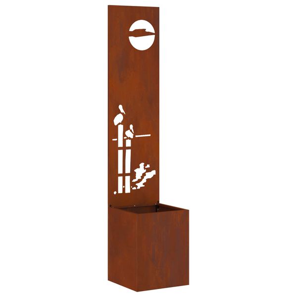 vidaXL Kertv&eacute;dő v&aacute;szon Rozsd&aacute;s 32 x 140 cm időj&aacute;r&aacute;s&aacute;ll&oacute; ac&eacute;l