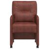 vidaXL Kerekes Étkező Székek 2 pcs Fényes barna 57 x 67 x 95 cm Műbőr
