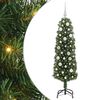 vidaXL Mű kar&aacute;csonyfa 150 LED-del Z&ouml;ld 150 cm PVC, ac&eacute;l &eacute;s műanyag