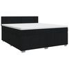 vidaXL Boxspring &aacute;gy matraccal fejt&aacute;ml&aacute;val Fekete 180 x 200 cm Sz&ouml;vet