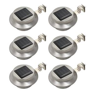 vidaXL 6 db kerek feh&eacute;r k&uuml;lt&eacute;ri napelemes LED l&aacute;mpa, 12 cm