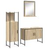 vidaXL F&uuml;rdőszoba b&uacute;tor szett 3 db Barna 33 x 33 x 120,5 cm Szerelt fa