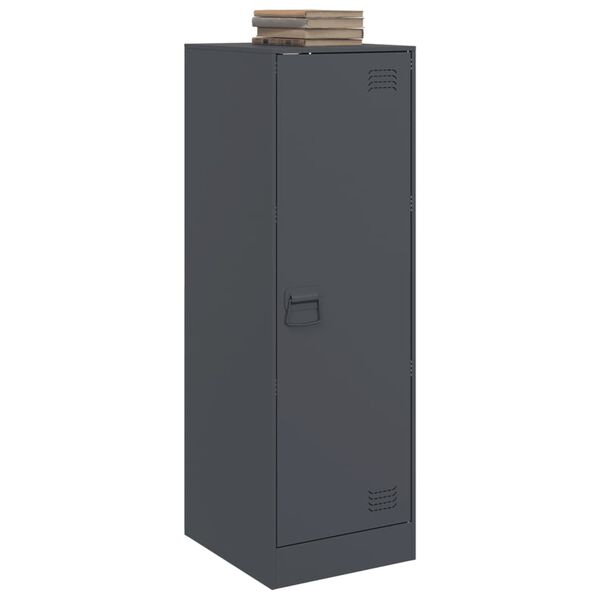 vidaXL antracitsz&uuml;rke ac&eacute;l t&aacute;lal&oacute;szekr&eacute;ny 34,5x39x107 cm