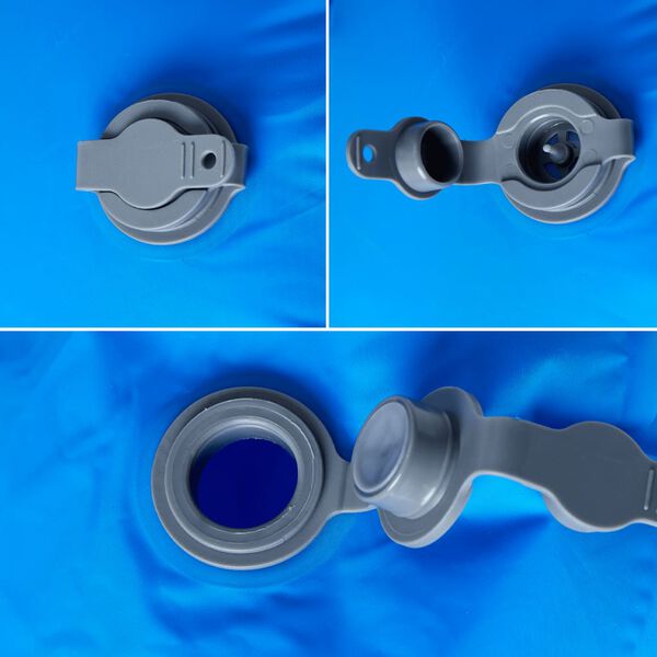 vidaXL 1 szem&eacute;lyes k&eacute;k felf&uacute;jhat&oacute; kempingmatrac p&aacute;rn&aacute;val