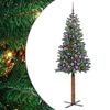 vidaXL Karcs&uacute; kar&aacute;csonyfa Z&ouml;ld 180 cm PVC &eacute;s t&ouml;m&ouml;r fenyőfa