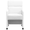 vidaXL Kerekes Étkező Székek 2 pcs Fehér 58 x 65 x 98 cm Műbőr
