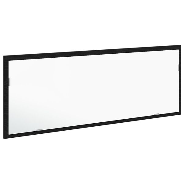 vidaXL LED Fürdőszoba Tükör Fekete tölgy 100 x 8,5 x 37 cm Üveg