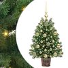 vidaXL Mű kar&aacute;csonyfa 150 LED-del &aacute;llv&aacute;nnyal Z&ouml;ld 75 cm PE &eacute;s PVC