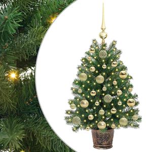 vidaXL Mű kar&aacute;csonyfa Z&ouml;ld 75 cm PE &eacute;s PVC