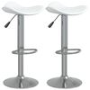 vidaXL 2 db fehér krómozott acél és műbőr bárszék