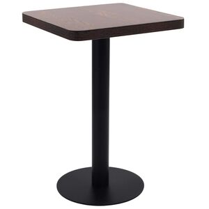 vidaXL s&ouml;t&eacute;tbarna MDF bisztr&oacute;asztal 50 x 50 cm