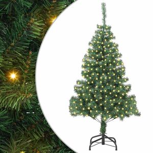 vidaXL Kar&aacute;csonyfa 300 LED-del &aacute;llv&aacute;nnyal Z&ouml;ld 180 cm PVC