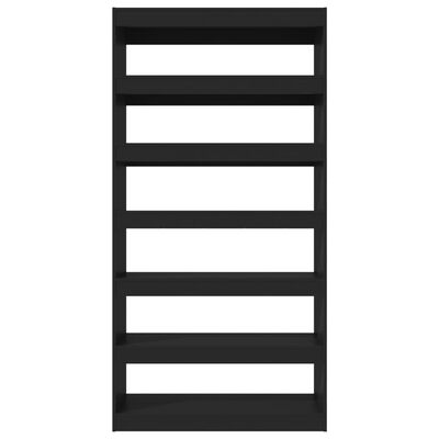 vidaXL fekete szerelt fa könyvszekrény/térelválasztó 100 x 30 x 198 cm