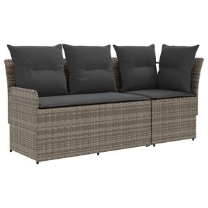 vidaXL 2 db Kerti karf&aacute;s kanap&eacute; sarokkanap&eacute;val PE Rattan