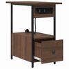 vidaXL &Eacute;jjeliszekr&eacute;ny fi&oacute;kkal Barna T&ouml;lgy 60 x 30 x 61 cm Faanyag