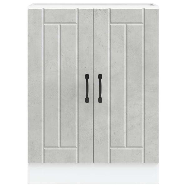 vidaXL mosd&oacute;aljzatos szekr&eacute;ny Lucca betonsz&uuml;rke szerelt fa