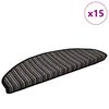 vidaXL &Ouml;ntapad&oacute;s l&eacute;pcsőszőnyegek 15 pcs Antracit 65 x 21 x 4 cm