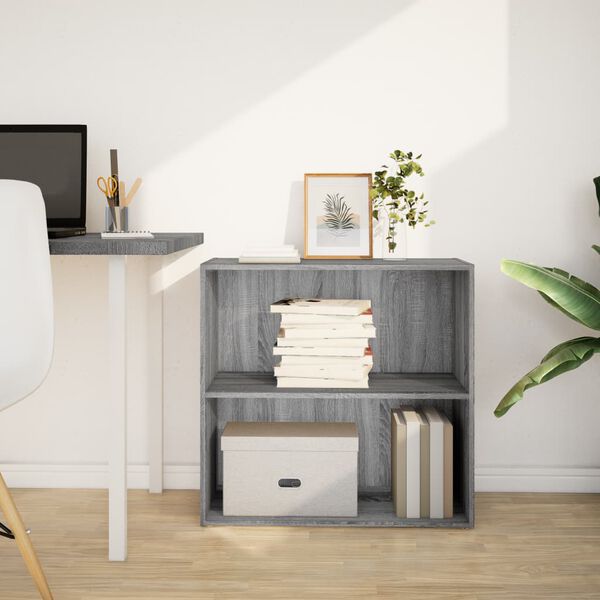 vidaXL sz&uuml;rke sonoma sz&iacute;nű szerelt fa k&ouml;nyvespolc 80 x 30 x 77 cm