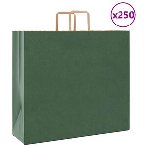 vidaXL 250 db z&ouml;ld pap&iacute;rzacsk&oacute;k foganty&uacute;kkal 54x15x49 cm