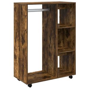 vidaXL f&uuml;st&ouml;s t&ouml;lgysz&iacute;nű szerelt fa ruh&aacute;sszekr&eacute;ny 80 x 40 x 110 cm