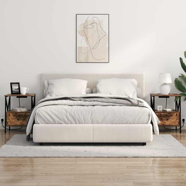 vidaXL &Eacute;jjeliszekr&eacute;ny F&uuml;st&ouml;lt t&ouml;lgy 41,5 x 40,5 x 55 cm Faanyag