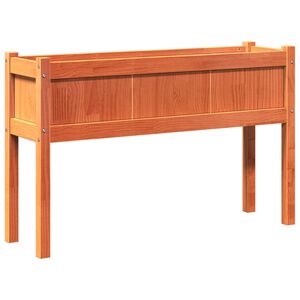 vidaXL viaszbarna t&ouml;m&ouml;r fenyőfa kerti vir&aacute;gl&aacute;da 110 x 31 x 70 cm