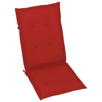 vidaXL 3 db dönthető tömör akácfa kerti szék párnával