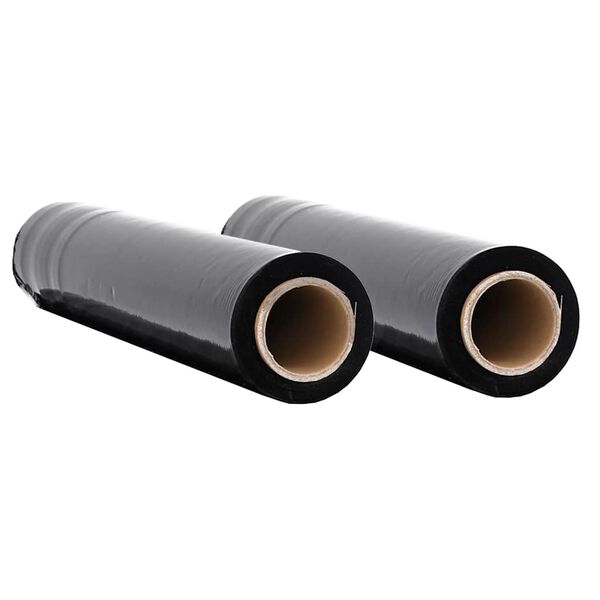 vidaXL stretch f&oacute;lia 2 pcs fekete 30 &mu;m 50 cm x 300 m